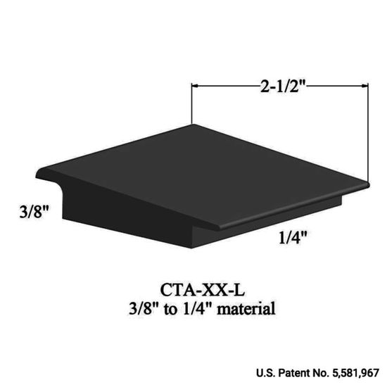 Wheeled Traffic Transitions - CTA 40 L 3/8" to 1/4" material #40 Black 12'