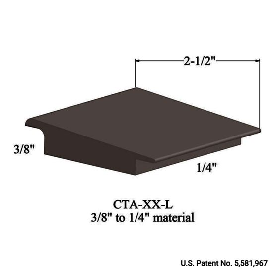 Wheeled Traffic Transitions - CTA 76 L 3/8" to 1/4" material #76 Cinnamon 12'