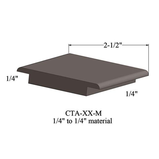 Wheeled Traffic Transitions - CTA 76 M 1/4" to 1/4" material #76 Cinnamon 12'