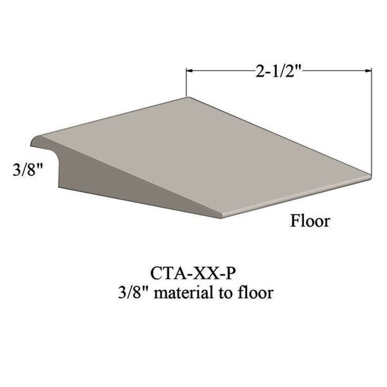 Wheeled Traffic Transitions - CTA 01 P 3/8" material to subfloor #1 Snow White 12'