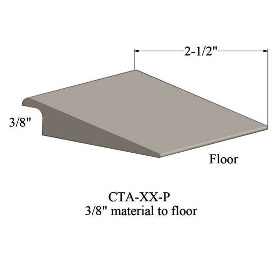 Wheeled Traffic Transitions - CTA 22 P 3/8" material to subfloor #22 Pearl 12'