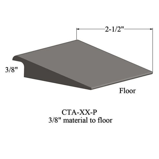 Wheeled Traffic Transitions - CTA 29 P 3/8" material to subfloor #29 Moon Rock 12'