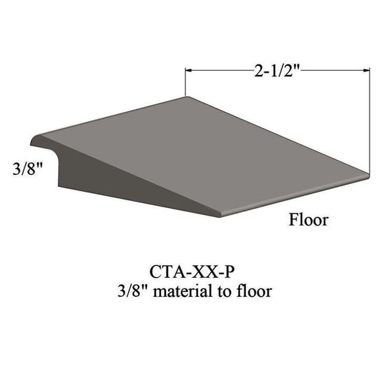 Wheeled Traffic Transitions - CTA 32 P 3/8" material to subfloor #32 Pebble 12'