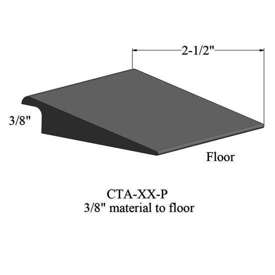 Wheeled Traffic Transitions - CTA 40 P 3/8" material to subfloor #40 Black 12'