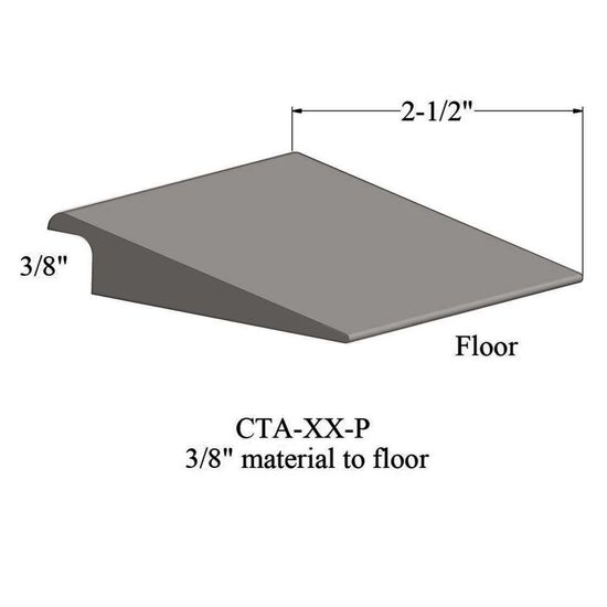 Wheeled Traffic Transitions - CTA 55 P 3/8" material to subfloor #55 Silver Grey 12'