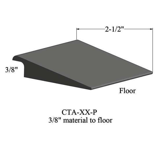 Wheeled Traffic Transitions - CTA 63 P 3/8" material to subfloor #63 Burnt Umber 12'