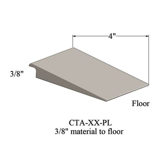 Wheeled Traffic Transitions - CTA 01 PL 3/8" material to subfloor #1 Snow White 12'