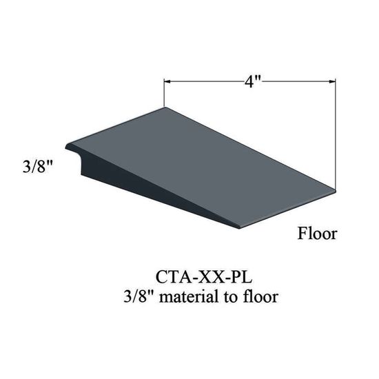Wheeled Traffic Transitions - CTA 18 PL 3/8" material to subfloor #18 Navy Blue 12'