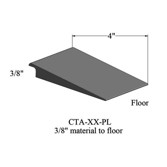 Wheeled Traffic Transitions - CTA 20 PL 3/8" material to subfloor #20 Charcoal 12'