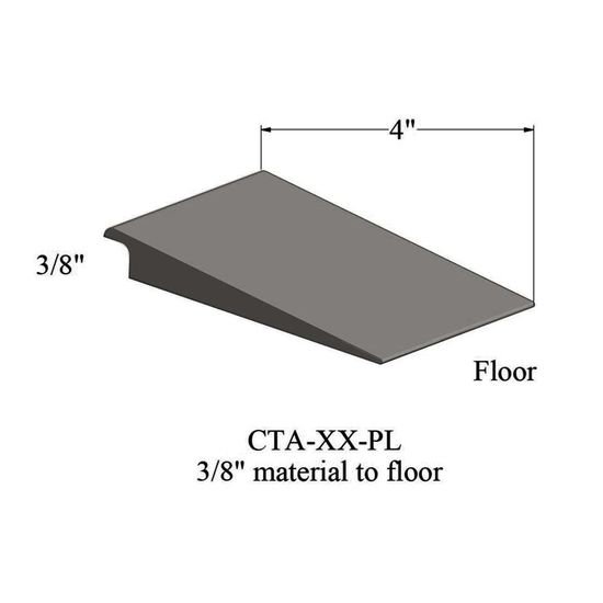 Wheeled Traffic Transitions - CTA 29 PL 3/8" material to subfloor #29 Moon Rock 12'