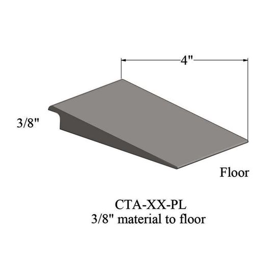 Wheeled Traffic Transitions - CTA 32 PL 3/8" material to subfloor #32 Pebble 12'