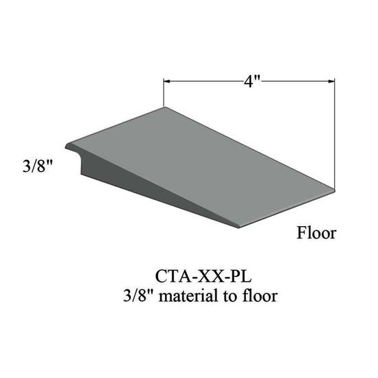Wheeled Traffic Transitions - CTA 38 PL 3/8" material to subfloor #38 Pewter 12'