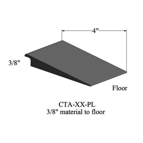 Wheeled Traffic Transitions - CTA 40 PL 3/8" material to subfloor #40 Black 12'