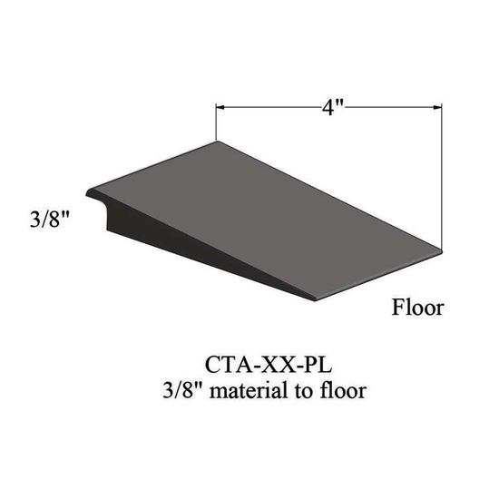 Wheeled Traffic Transitions - CTA 44 PL 3/8" material to subfloor #44 Dark Brown 12'