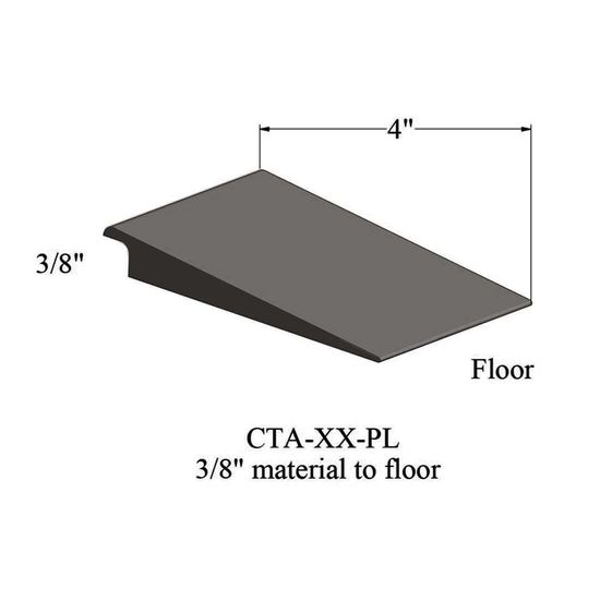 Wheeled Traffic Transitions - CTA 47 PL 3/8" material to subfloor #47 Brown 12'