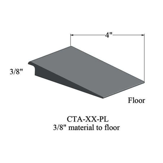 Wheeled Traffic Transitions - CTA 71 PL 3/8" material to subfloor #71 Storm Cloud 12'