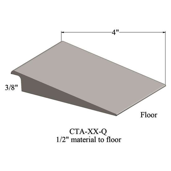 Wheeled Traffic Transitions - CTA 01 Q 1/2" material to subfloor #1 Snow White 12'