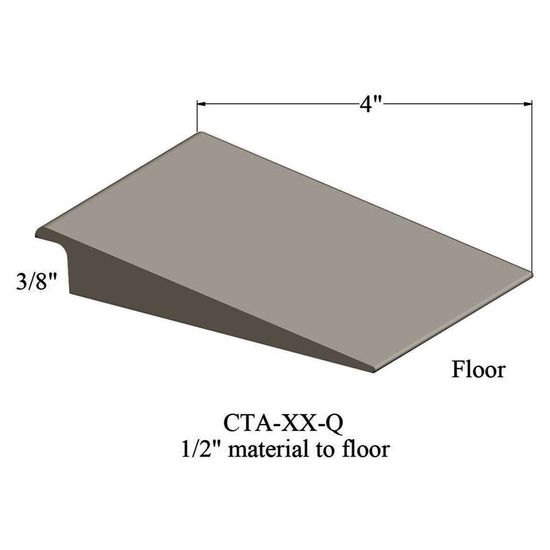 Wheeled Traffic Transitions - CTA 09 Q 1/2" material to subfloor #9 Clay 12'