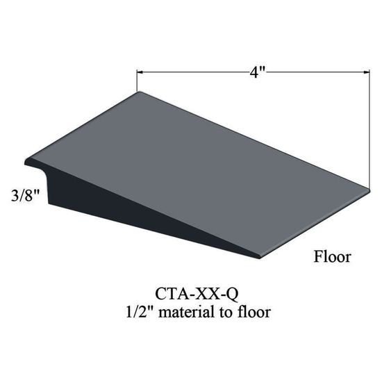Wheeled Traffic Transitions - CTA 18 Q 1/2" material to subfloor #18 Navy Blue 12'