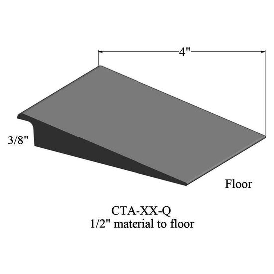 Wheeled Traffic Transitions - CTA 20 Q 1/2" material to subfloor #20 Charcoal 12'