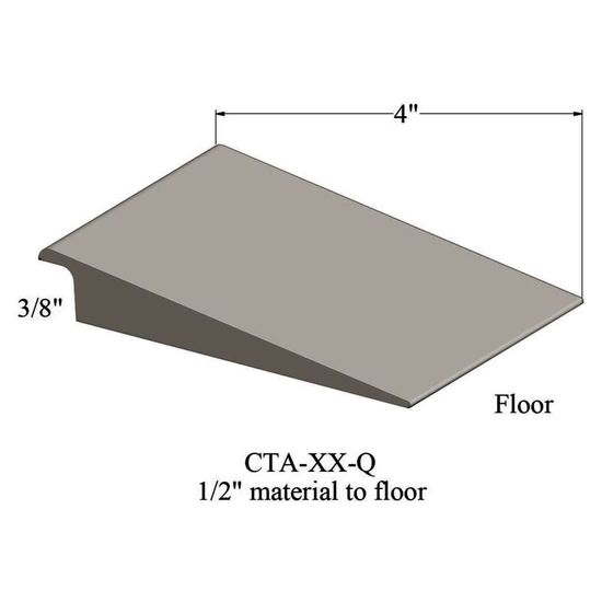 Wheeled Traffic Transitions - CTA 22 Q 1/2" material to subfloor #22 Pearl 12'