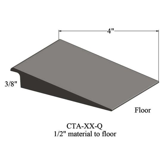Wheeled Traffic Transitions - CTA 29 Q 1/2" material to subfloor #29 Moon Rock 12'