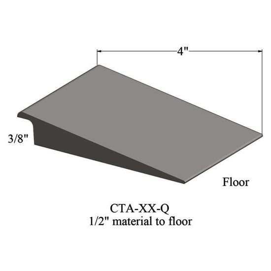 Wheeled Traffic Transitions - CTA 32 Q 1/2" material to subfloor #32 Pebble 12'