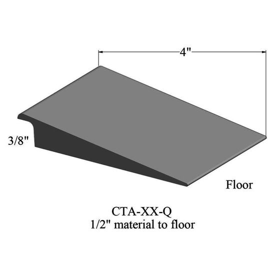 Wheeled Traffic Transitions - CTA 48 Q 1/2" material to subfloor #48 Grey 12'