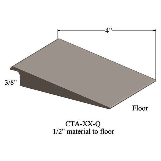 Wheeled Traffic Transitions - CTA 49 Q 1/2" material to subfloor #49 Beige 12'