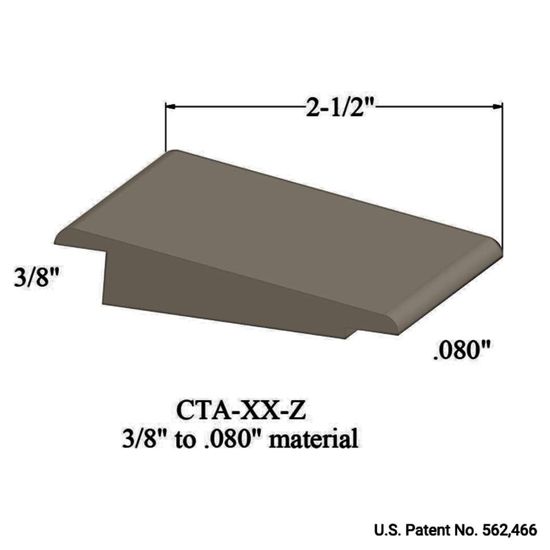 Wheeled Traffic Transitions - CTA 09 Z 3/8" to .080" material #9 Clay 12'