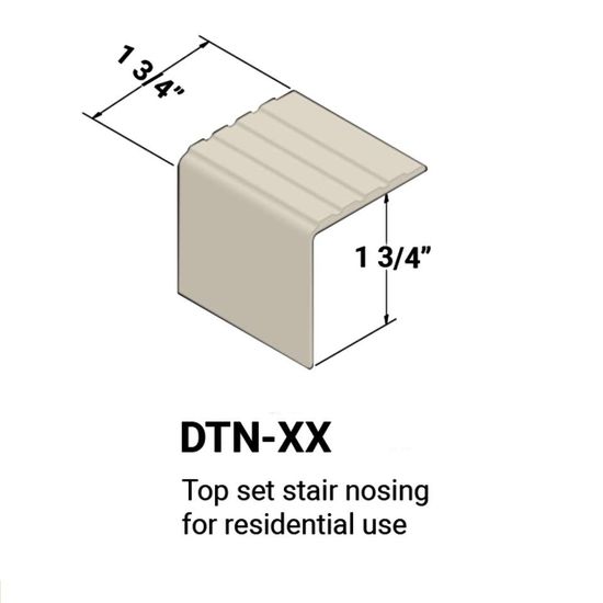Stair Nosings - Top set for residential use #1 Snow White 12'