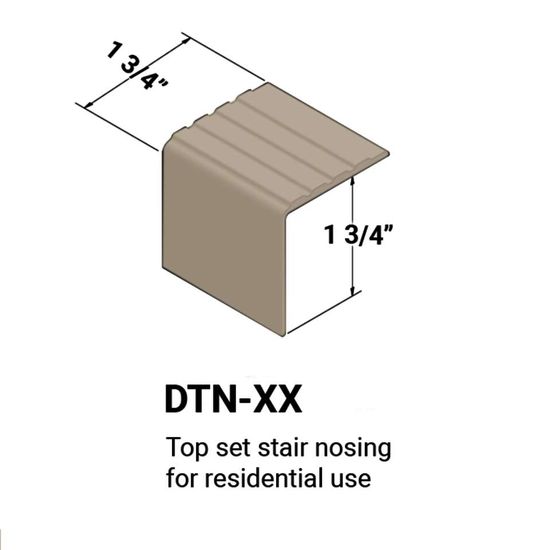 Stair Nosings - Top set for residential use #9 Clay 12'