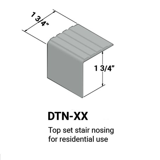 Stair Nosings - Top set for residential use #21 Platinum 12'