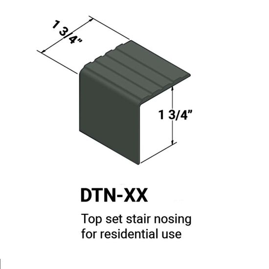 Stair Nosings - Top set for residential use #86 Hunter Green 12'