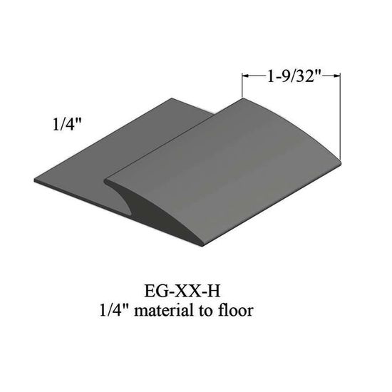 Edge Guards - EG 20 H 1/4" material to floor #20 Charcoal 12'
