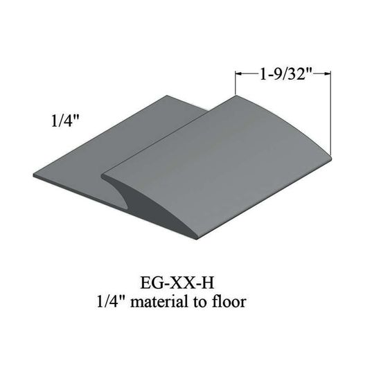 Edge Guards - EG 28 H 1/4" material to floor #28 Medium Grey 12'