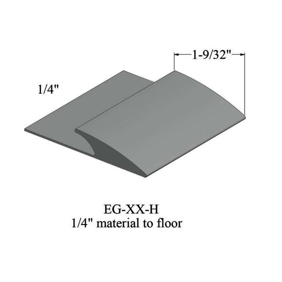 Edge Guards - EG 38 H 1/4" material to floor #38 Pewter 12'