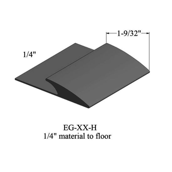 Edge Guards - EG 40 H 1/4" material to floor #40 Black 12'