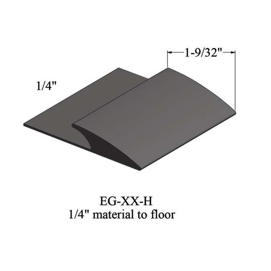 Edge Guards - EG 44 H 1/4" material to floor #44 Dark Brown 12'