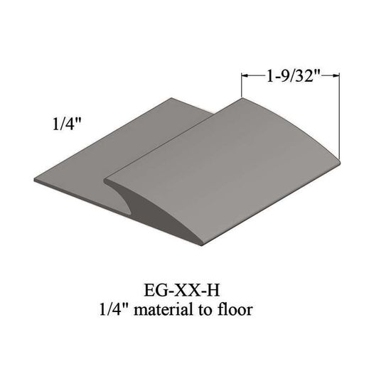Edge Guards - EG 55 H 1/4" material to floor #55 Silver Grey 12'