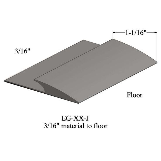 Edge Guards - EG 55 J 3/16" material to floor #55 Silver Grey 12'