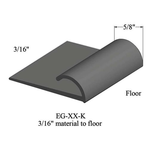 Johnsonite Edge Guards EG 20 K 3/16" material to floor 20 Charcoal