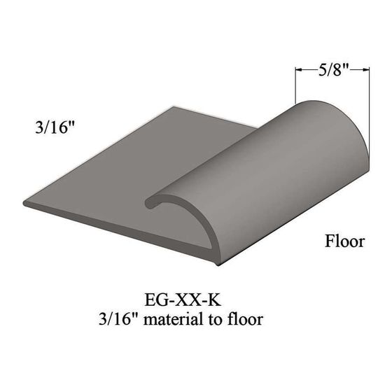 Edge Guards - EG 55 K 3/16" material to floor #55 Silver Grey 12'