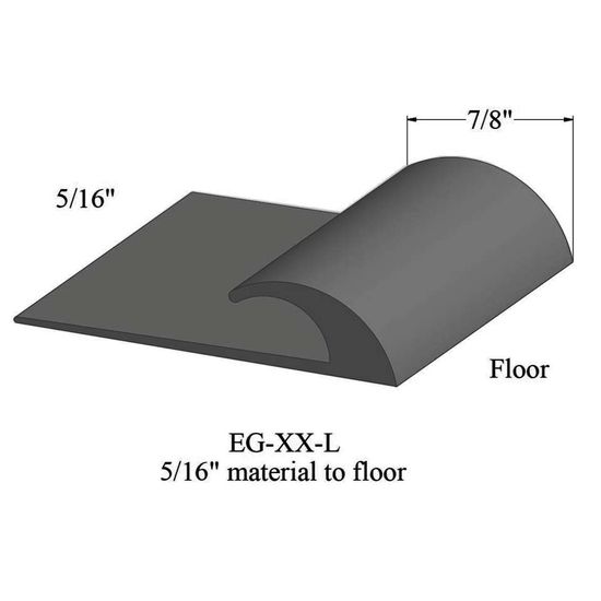 Edge Guards - EG 20 L 5/16" material to floor #20 Charcoal 12'