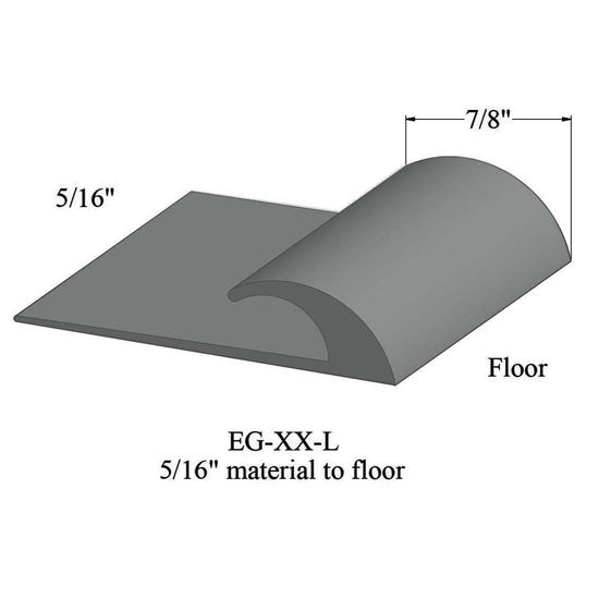 Edge Guards - EG 38 L 5/16" material to floor #38 Pewter 12'