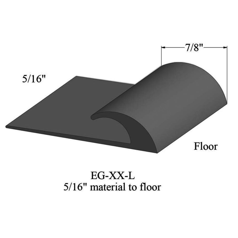 Johnsonite Edge Guards EG 40 L 5/16" material to floor 40 Black 12
