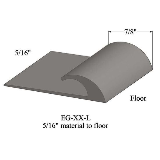 Edge Guards - EG 55 L 5/16" material to floor #55 Silver Grey 12'