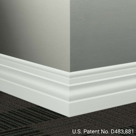 Millwork Wall Finishing System - MW 50 A Diplomat 4 1⁄2” - MW XX A #50 White - Wallbase 8' (Pack of 6)