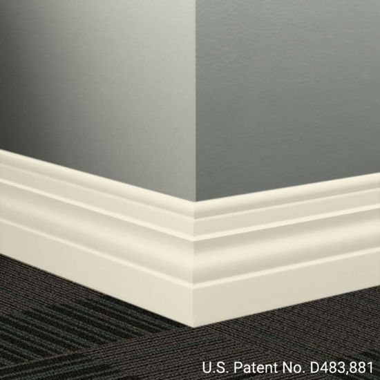Millwork Wall Finishing System - MW 77 A Diplomat 4 1⁄2” - MW XX A #77 White Pearl - Wallbase 8' (Pack of 6)