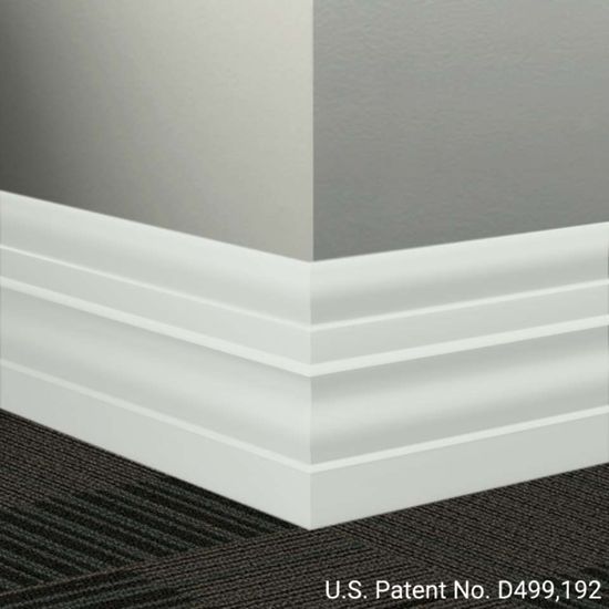 Millwork Wall Finishing System - MW 50 E Attaché 6" #50 White - Wallbase 8' (Pack of 8)